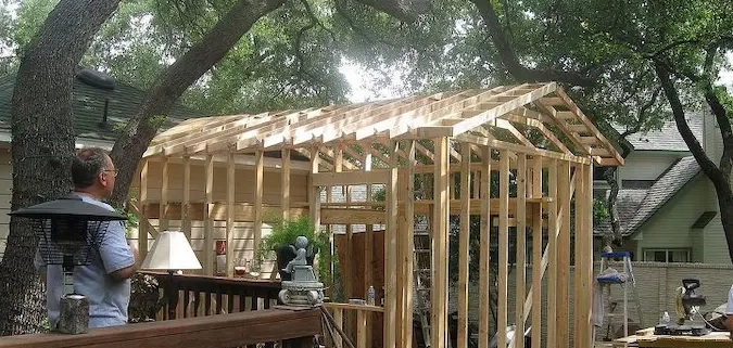 backyard shed construction