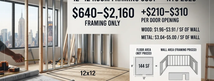 Cost to Frame a 12×12 Room in NYC